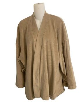 SKIMS Taupe Plush Robe Ladies Sz XS Velour Luxury Missing Belt Plush
